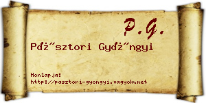 Pásztori Gyöngyi névjegykártya