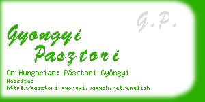 gyongyi pasztori business card